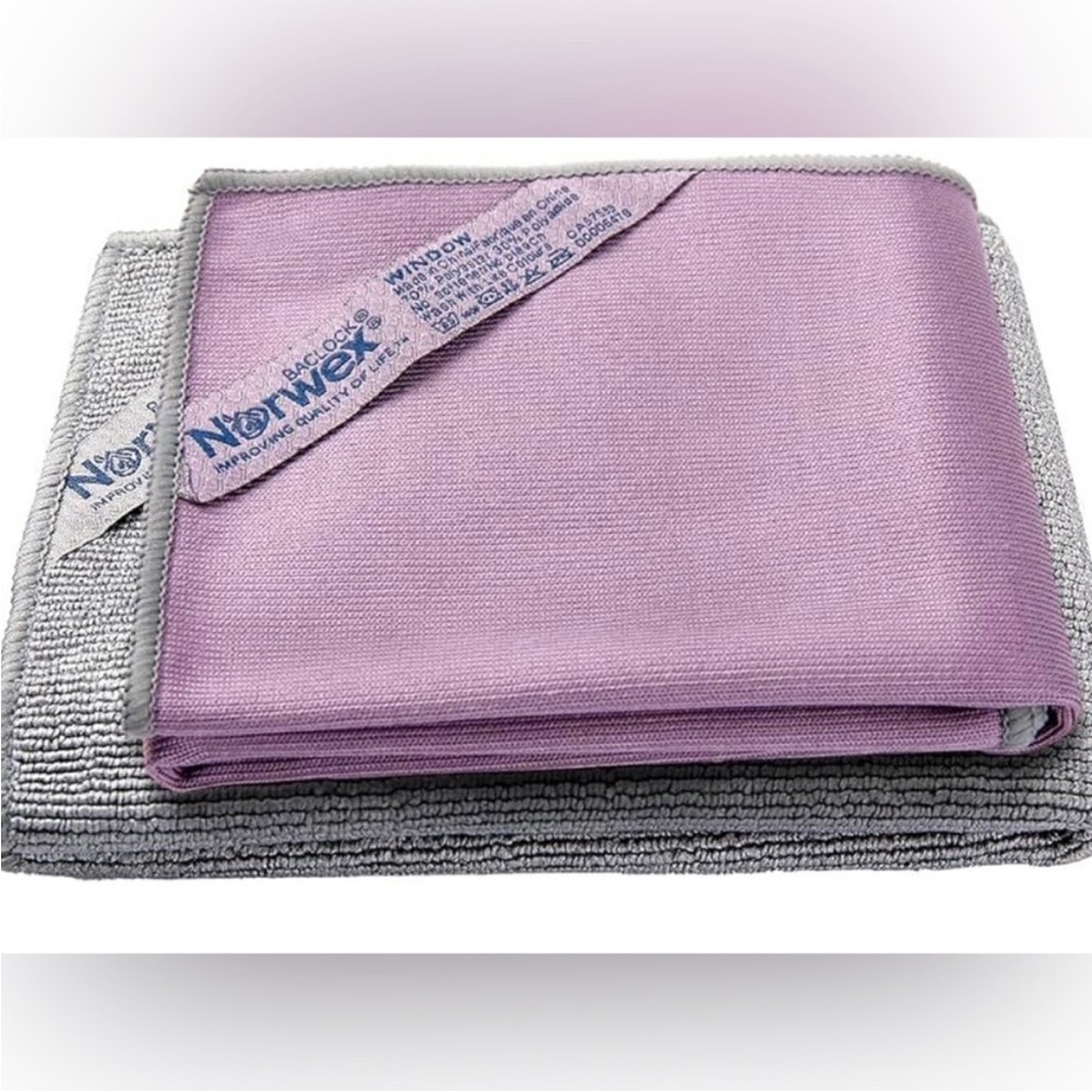 Norwex Enviro Cloth and Window Cloth Basic Package Amethyst and Graphite NWT